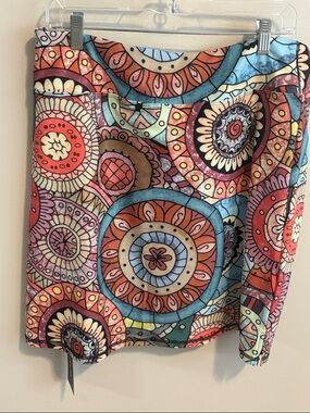 NEW Loukeith Colorful Medallion Print athletic skirt with shorts 2xl
